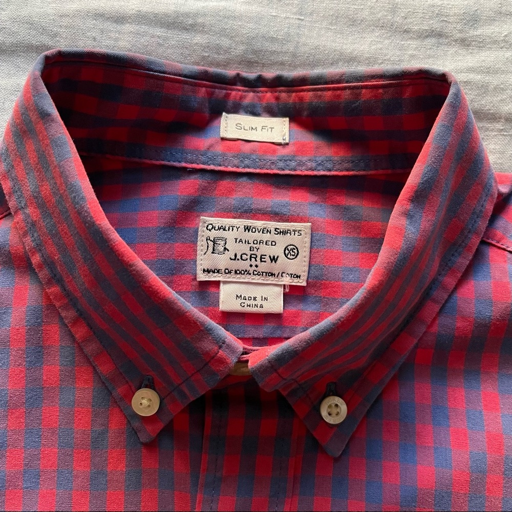 J.Crew Factory gingham shirt XS
